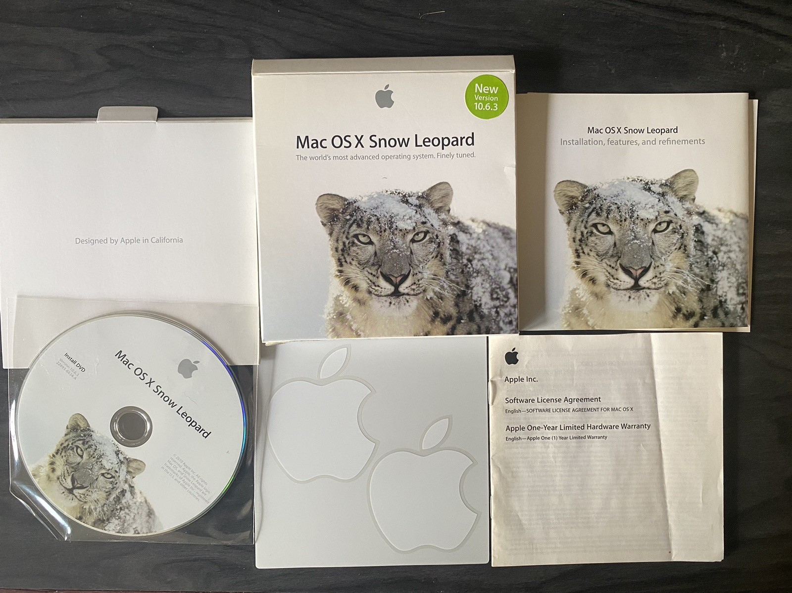 Mac OS X Snow Leopard 10.6.3 OEM Discs Retail Complete Version – Open Box