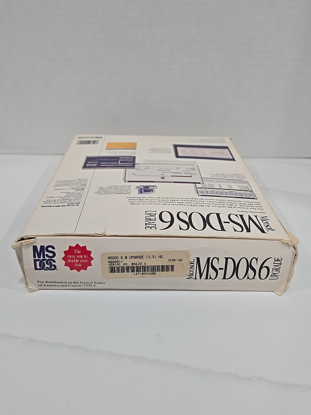 Vintage Microsoft MS-DOS 6.0 Upgrade Operating System 3.5″ Discs + 5.25″ Floppys