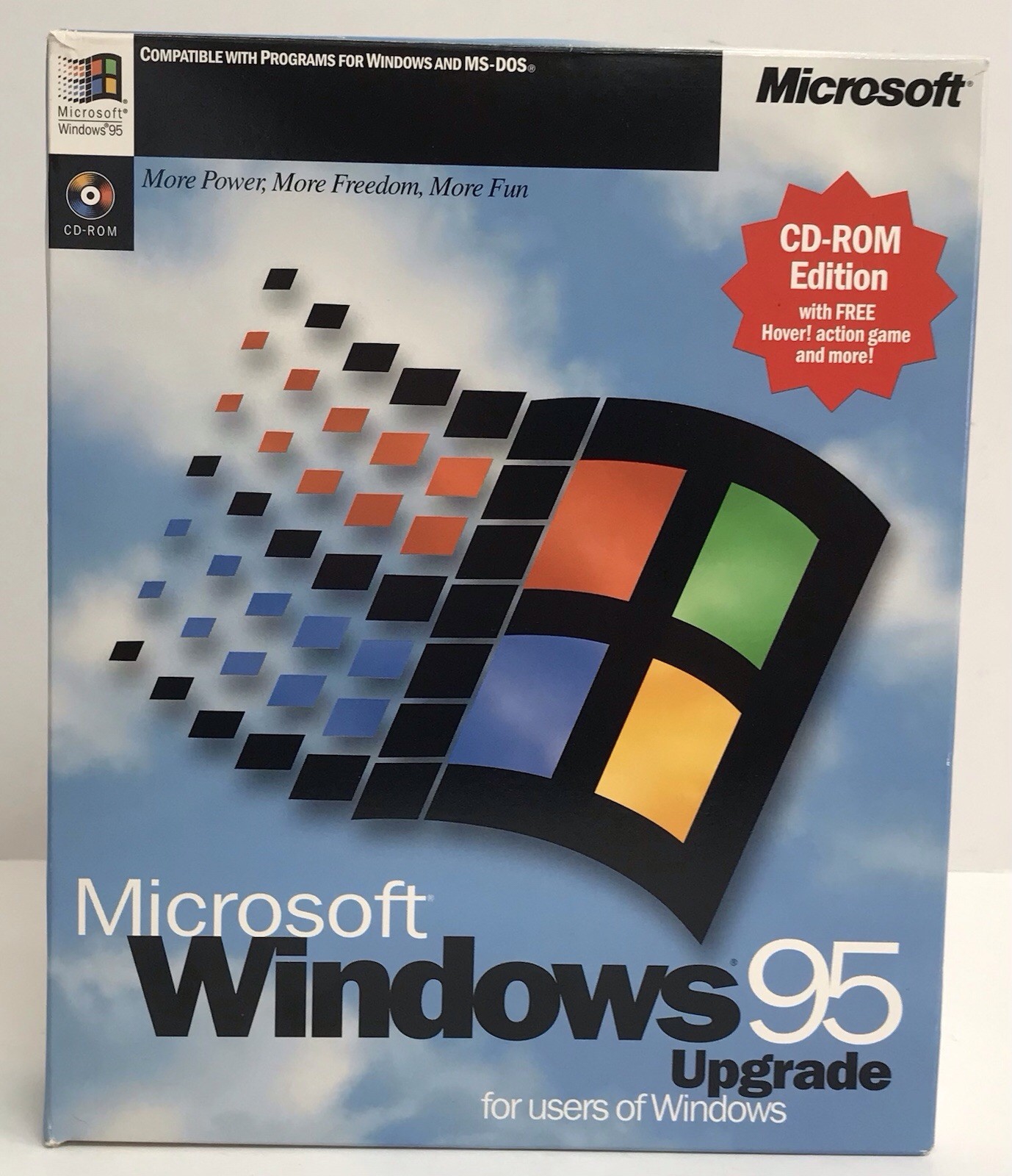 Microsoft Windows 95 Upgrade Big Box Software with CD-ROM, Product Key, Manual
