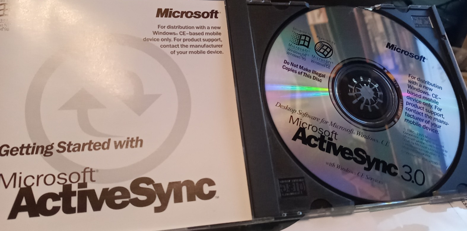 Microsoft ActiveSync 3.0 for Microsoft Windows CE-based Mobile Device W/ CA