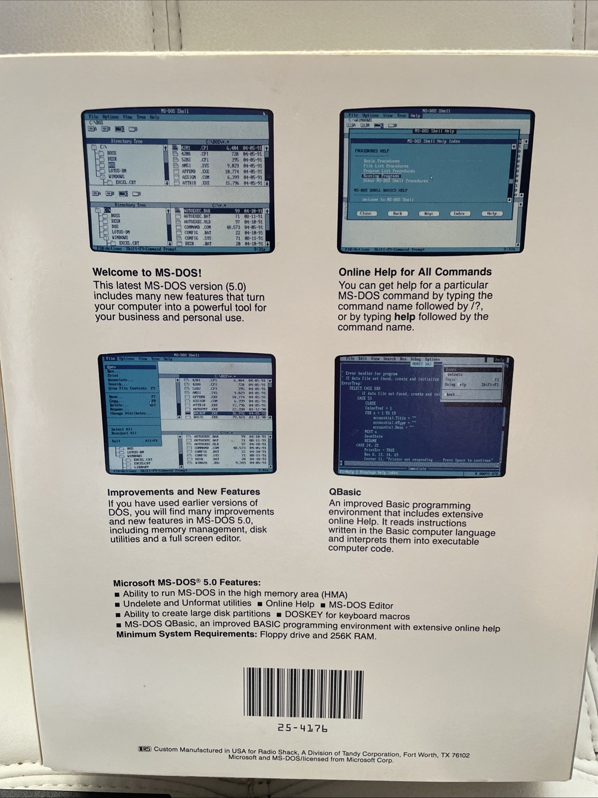 TANDY MS-DOS 5.0 Upgrade System on 5.25″ & 3.25 Floppy Disks Rare Vintage CPU