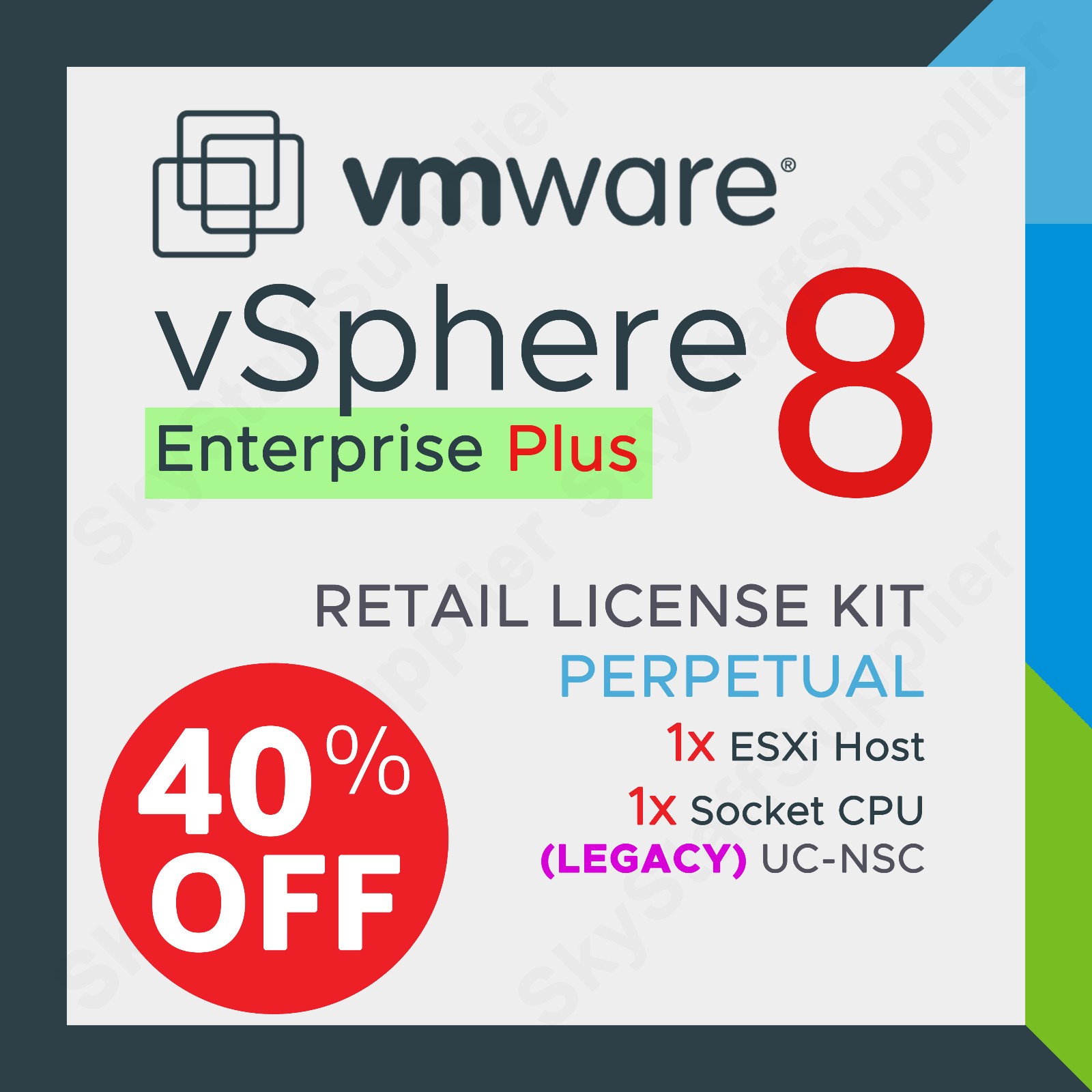 vSENT-8 EPP | Hypervisor Enterprise Plus Retail B/O License Pack