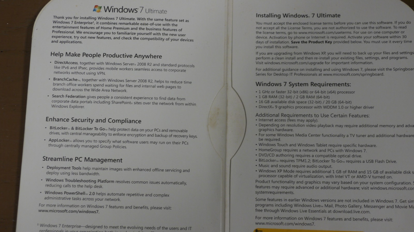 Microsoft Windows 7 Ultimate Professional 64-Bit w/ COA & Windows 98 DVD & CD!