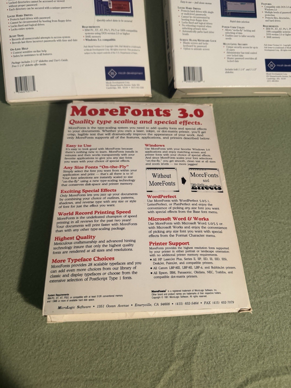 Vintage 90s Windows Software Lot More Fonts Pc Protection Full Armor & Shield