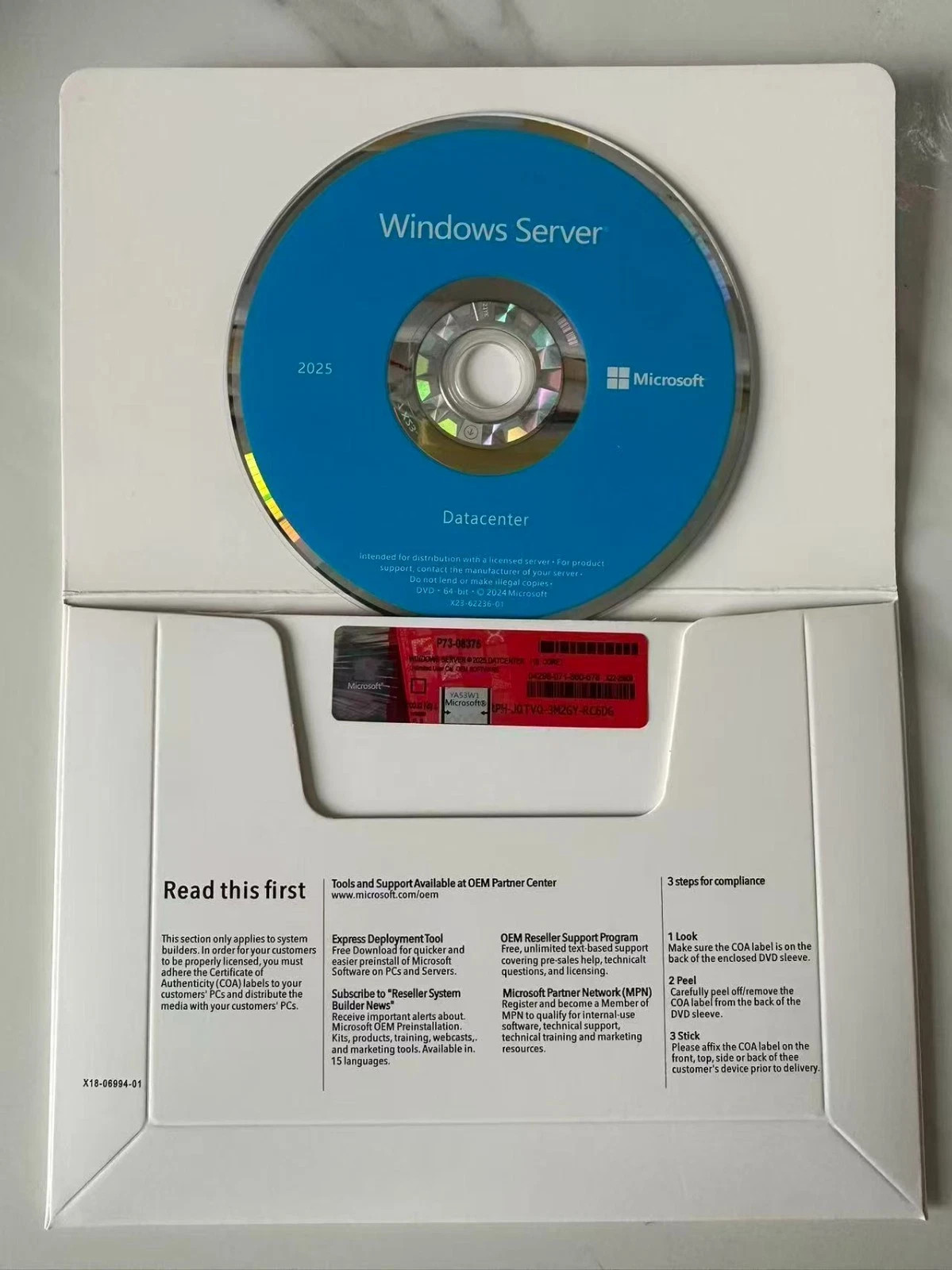 Windows Server 2025 Standard/Datacenter 64Bit 16/24 Core-Unlimited CALs With Key