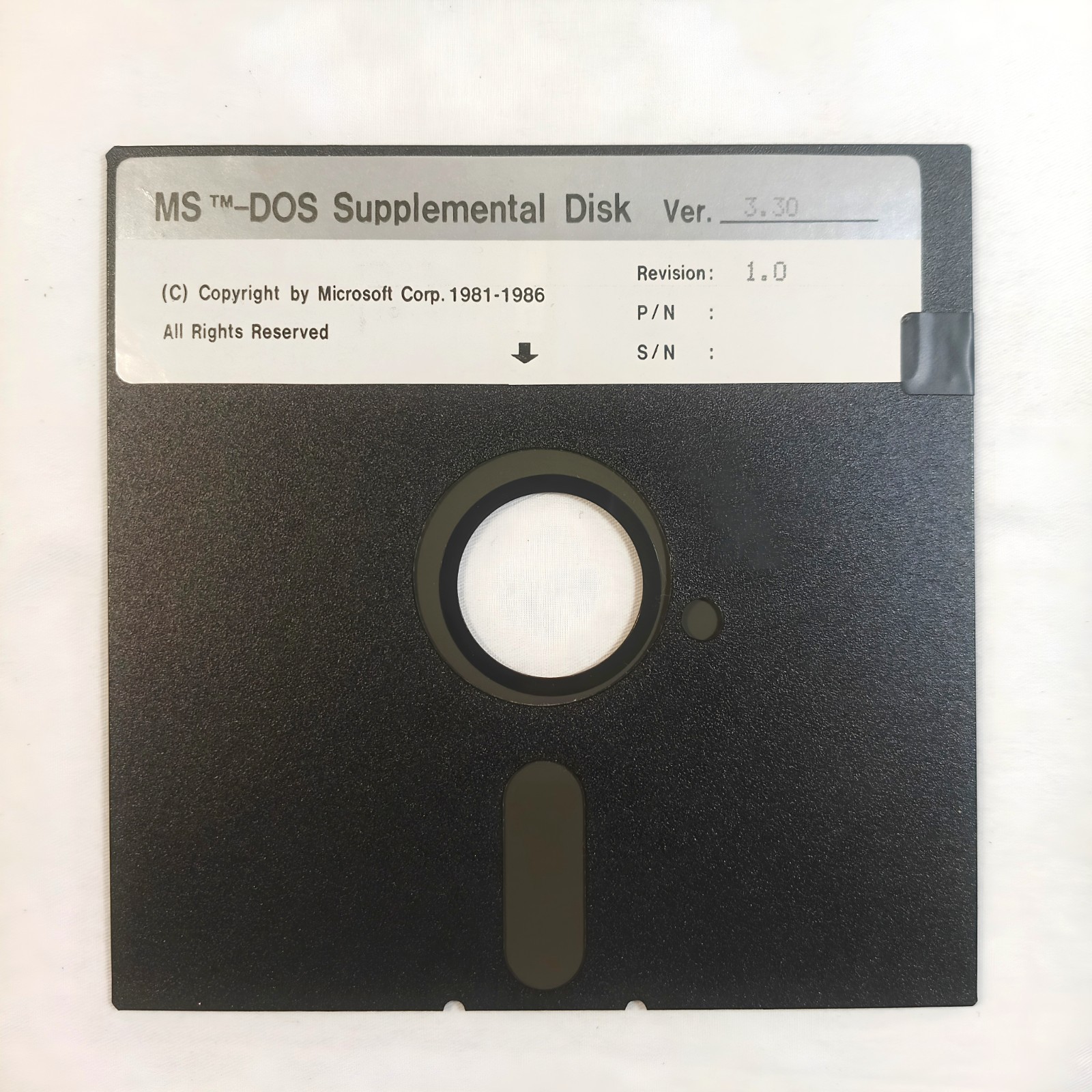 Vintage Microsoft MS-DOS 3.30 & GW-BASIC 3.22 5.25″ Floppy Disks Lot of 2 OEM