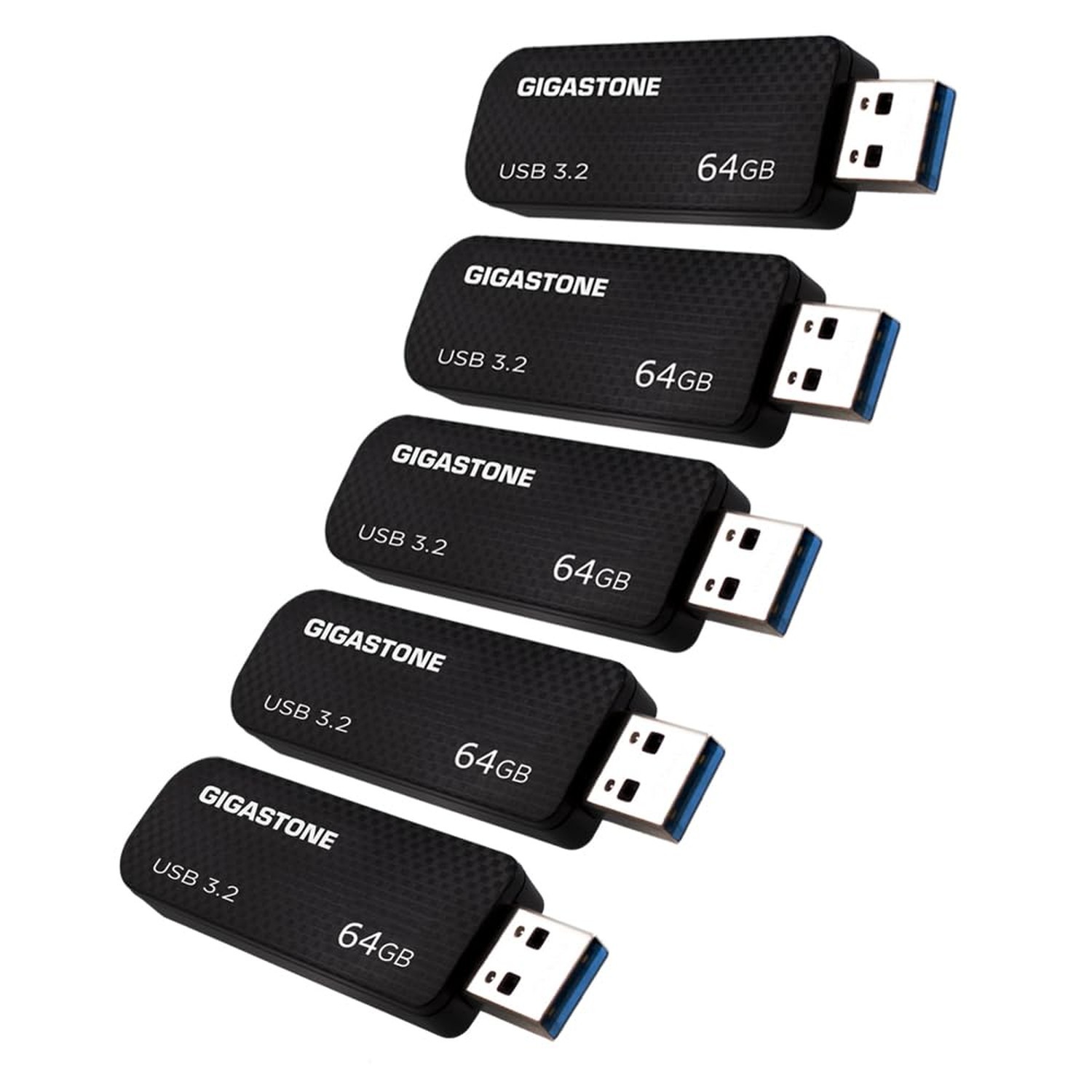 GIGASTONE 64GB Flash Drive (5 Pack) Z30 USB 3.2 Gen 1, 80MB/s Ultra Fast, Key…