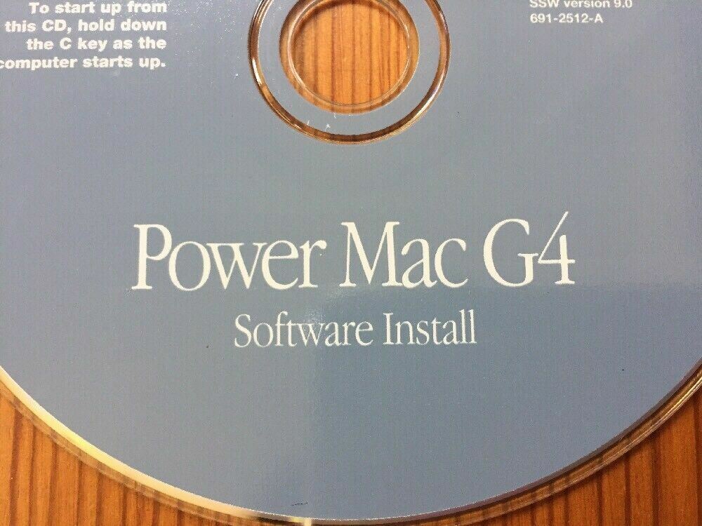 Vintage 1999 Macintosh Mac Power Mac G4 OS 9 Software Installation CD Disc