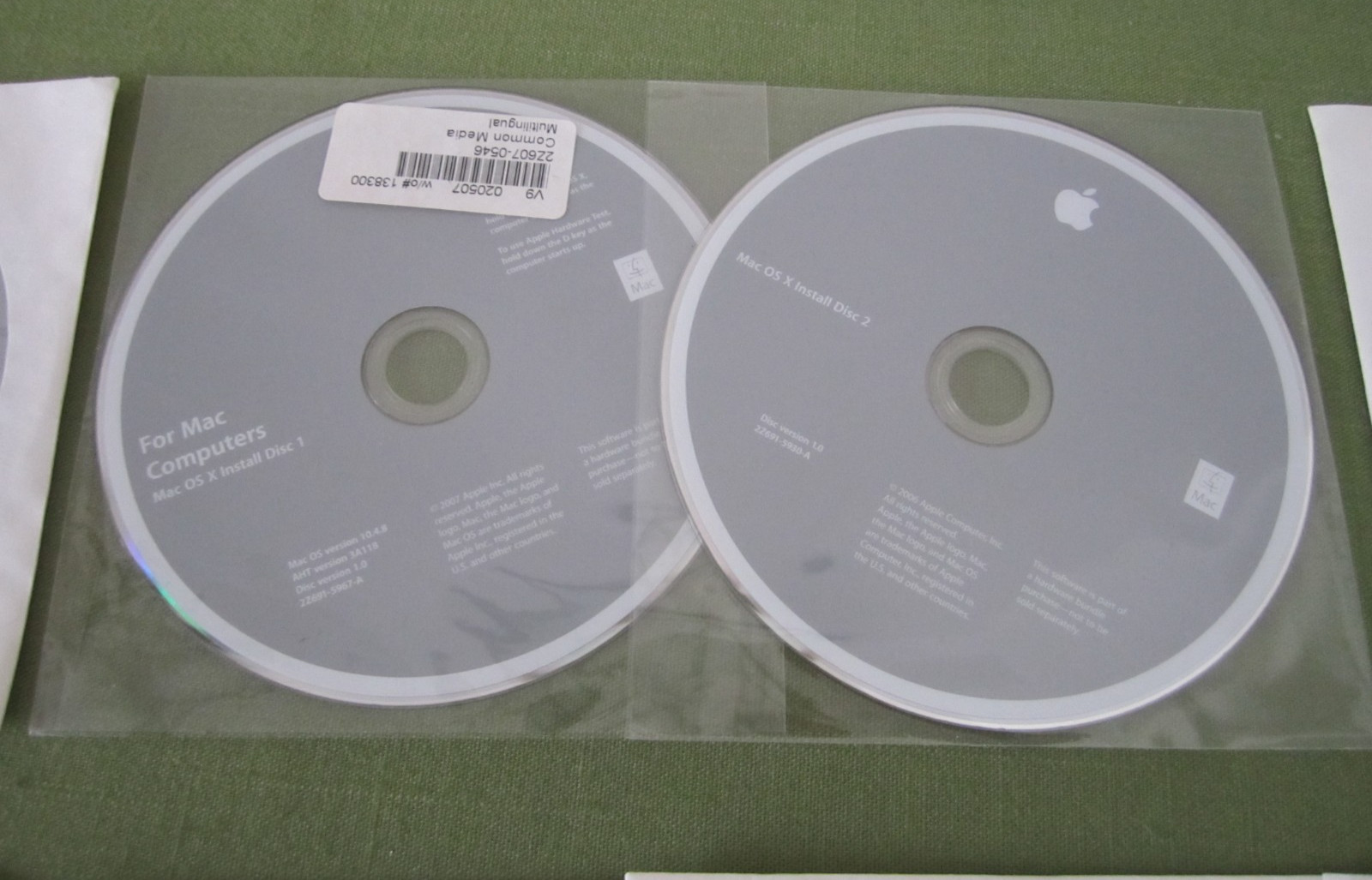 Power Mac G4 Apple Disc Software Set 10 Discs OS 9 OS X