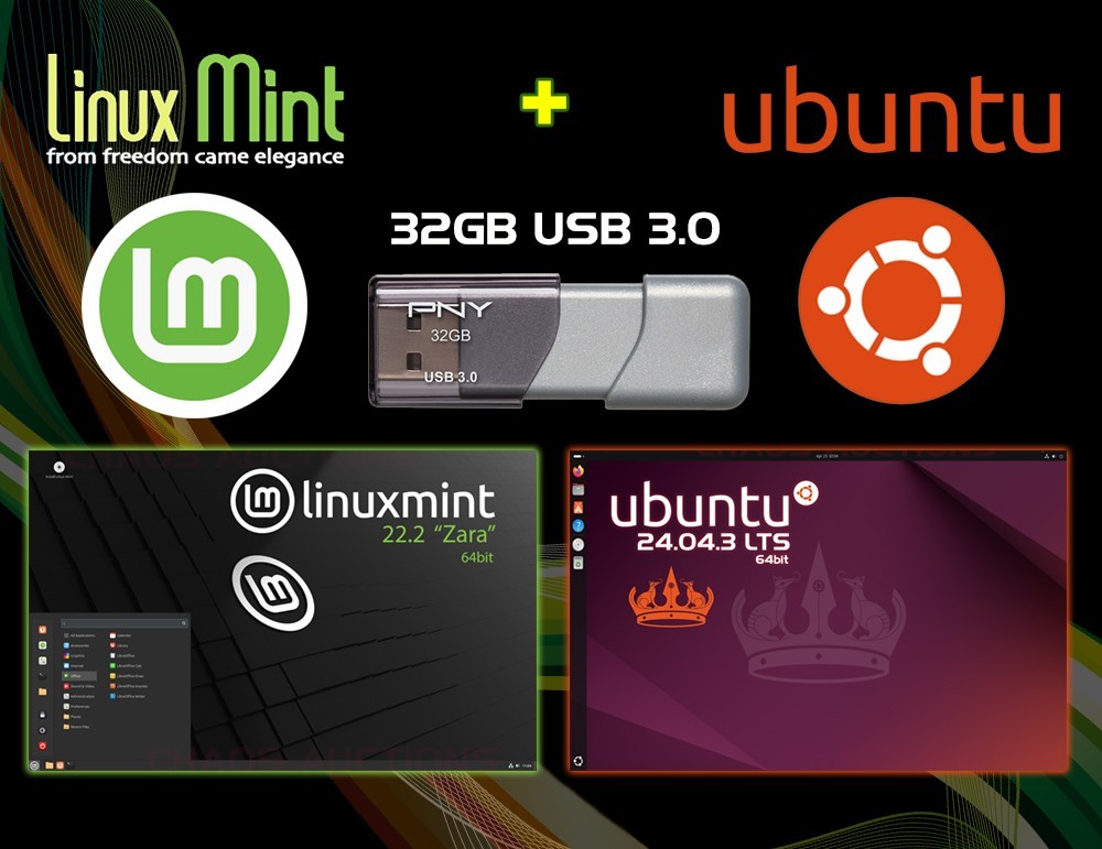 32GB BOOTABLE UBUNTU & LINUX MINT INSTALL & LIVE USB 3.0