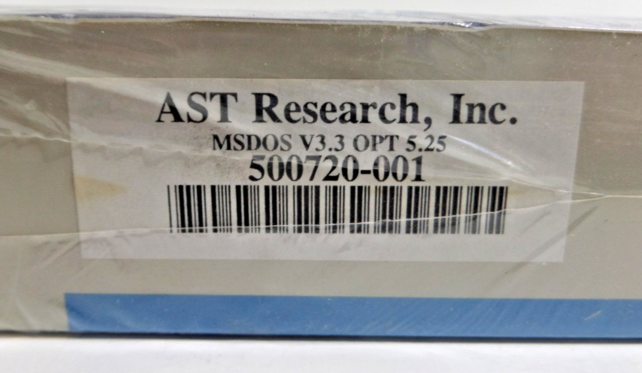 MS-DOS 3.3 and GW-BASIC from AST 5.25″ disks factory sealed vintage