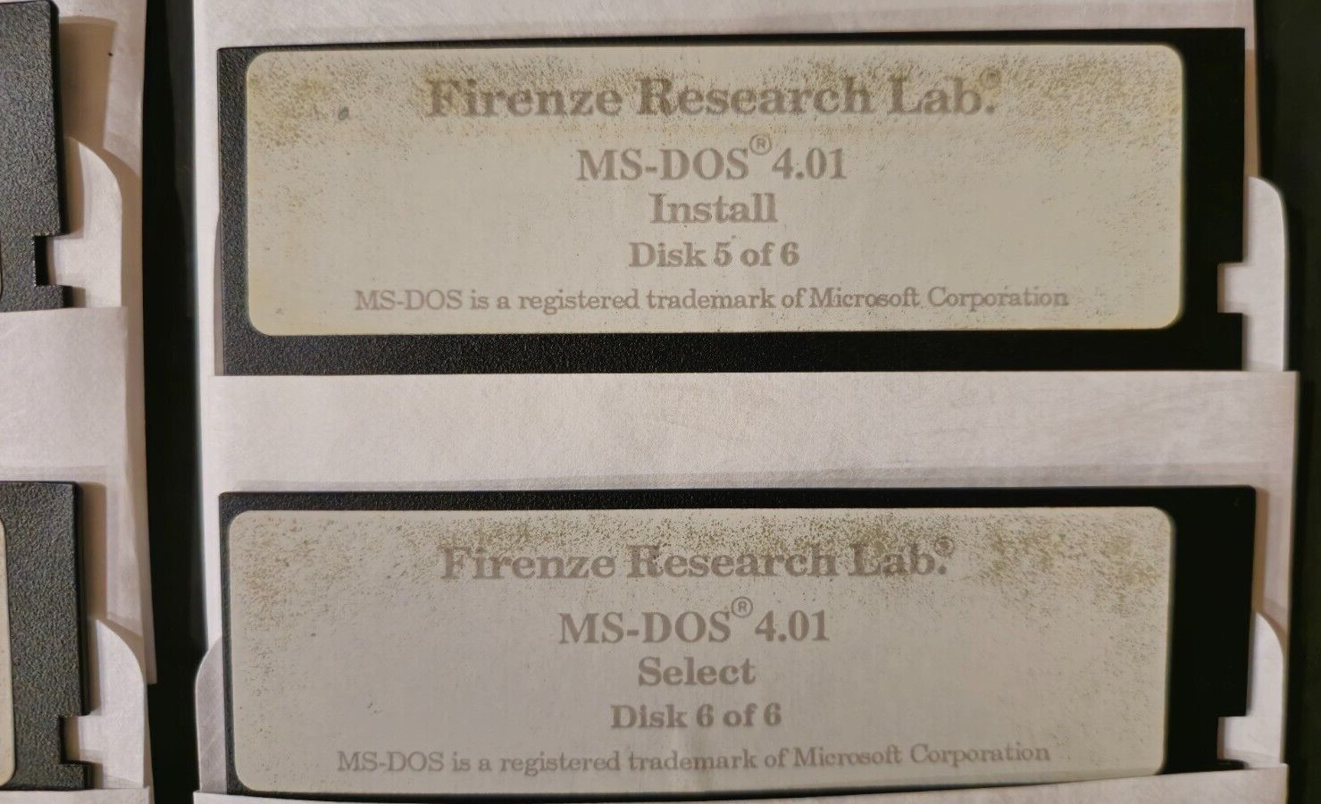 MS-DOS 4.01 – 6 Disks – VINTAGE MICROSOFT by Firenze Research Lab