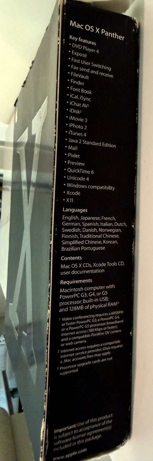 Apple Mac OS X 10.3 Panther M9227LL/A Original Retail Box – New