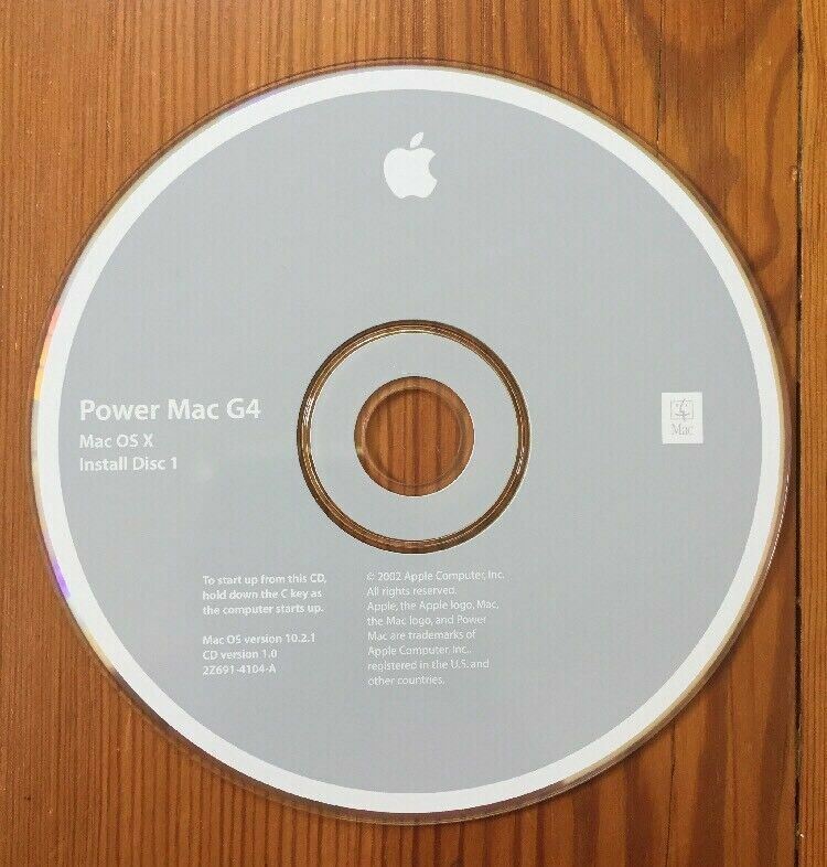2002 Macintosh Power Mac G4 Mac OS X Jaguar 10.2.1 Software Install CDs Discs