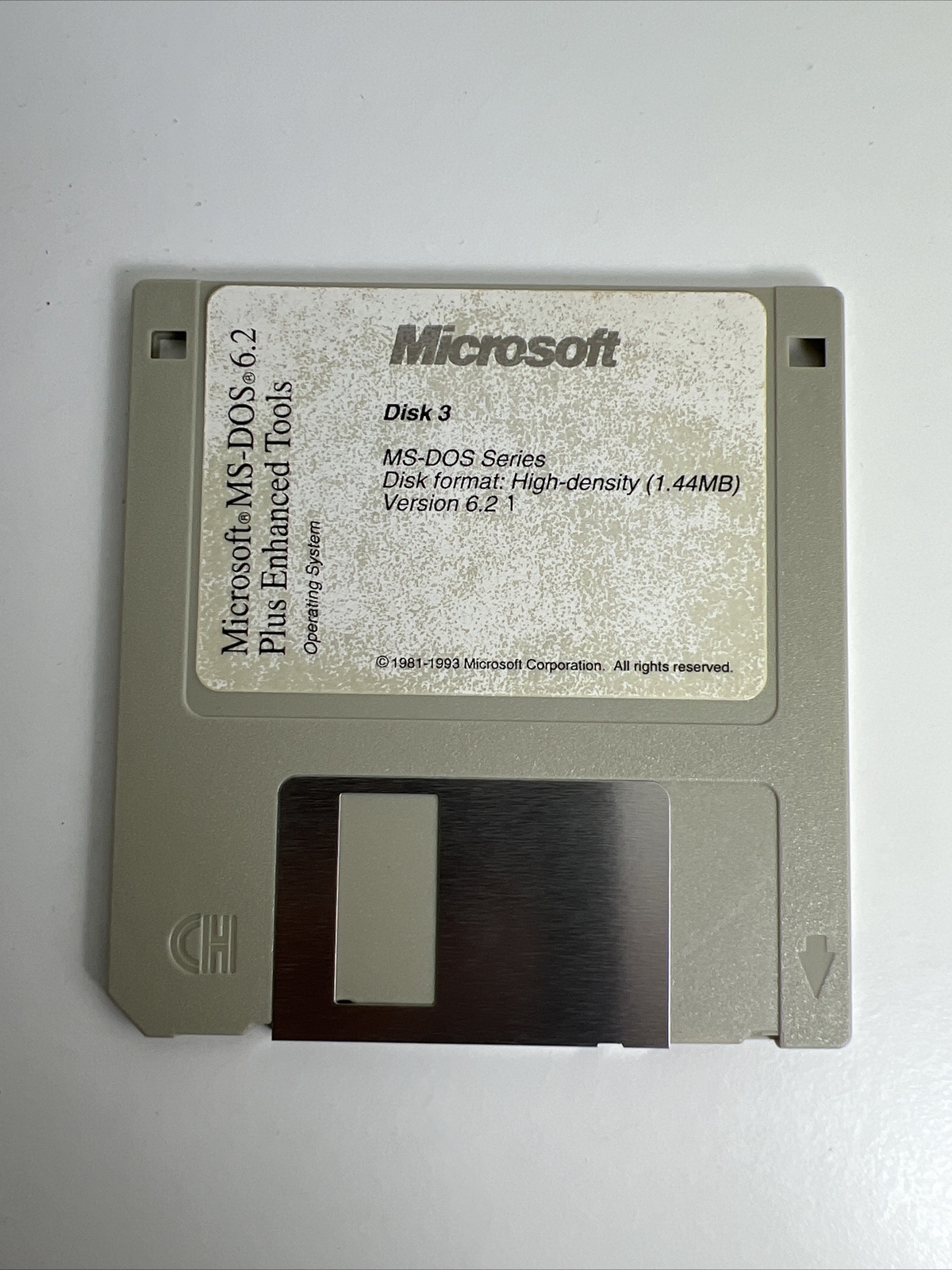 Microsoft MS-DOS•6.2Plus Enhanced ToolsOperating System, 3.5 Disks 1,2, and 3.