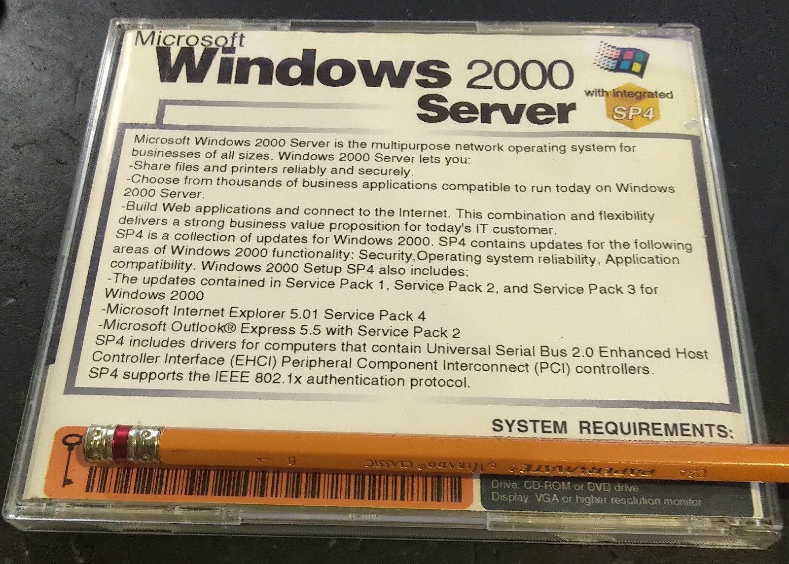 Microsoft Windows 2000 Professional Server SP 4 CD