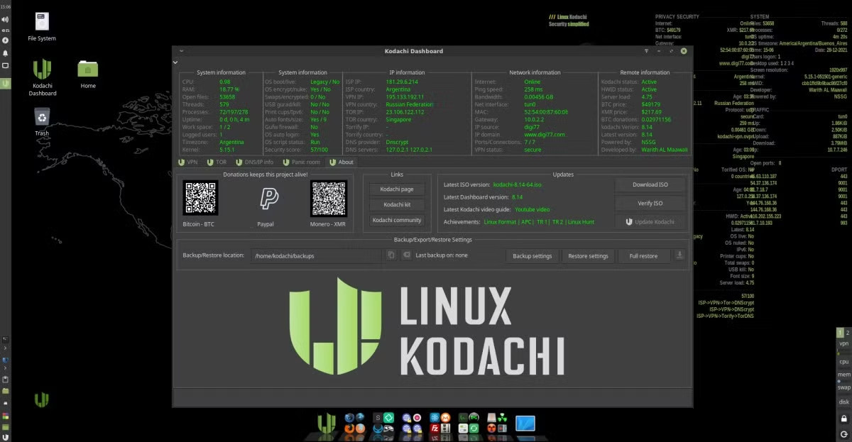 Kodachi Linux OS – LATEST VERSION – USB / LIVE DVD MAC, PC