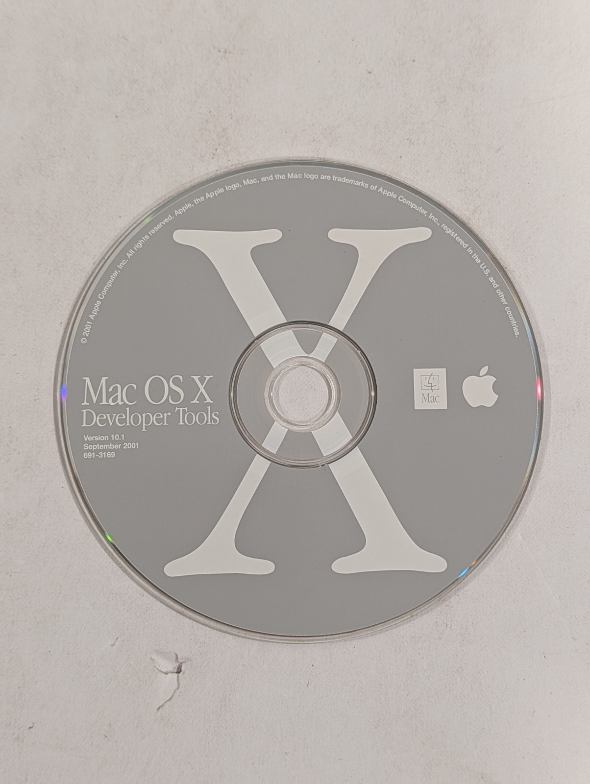 Mac OS X Developer Tools Apple Version 10.1 Sept 2001 691-3169 OEM Disc Only