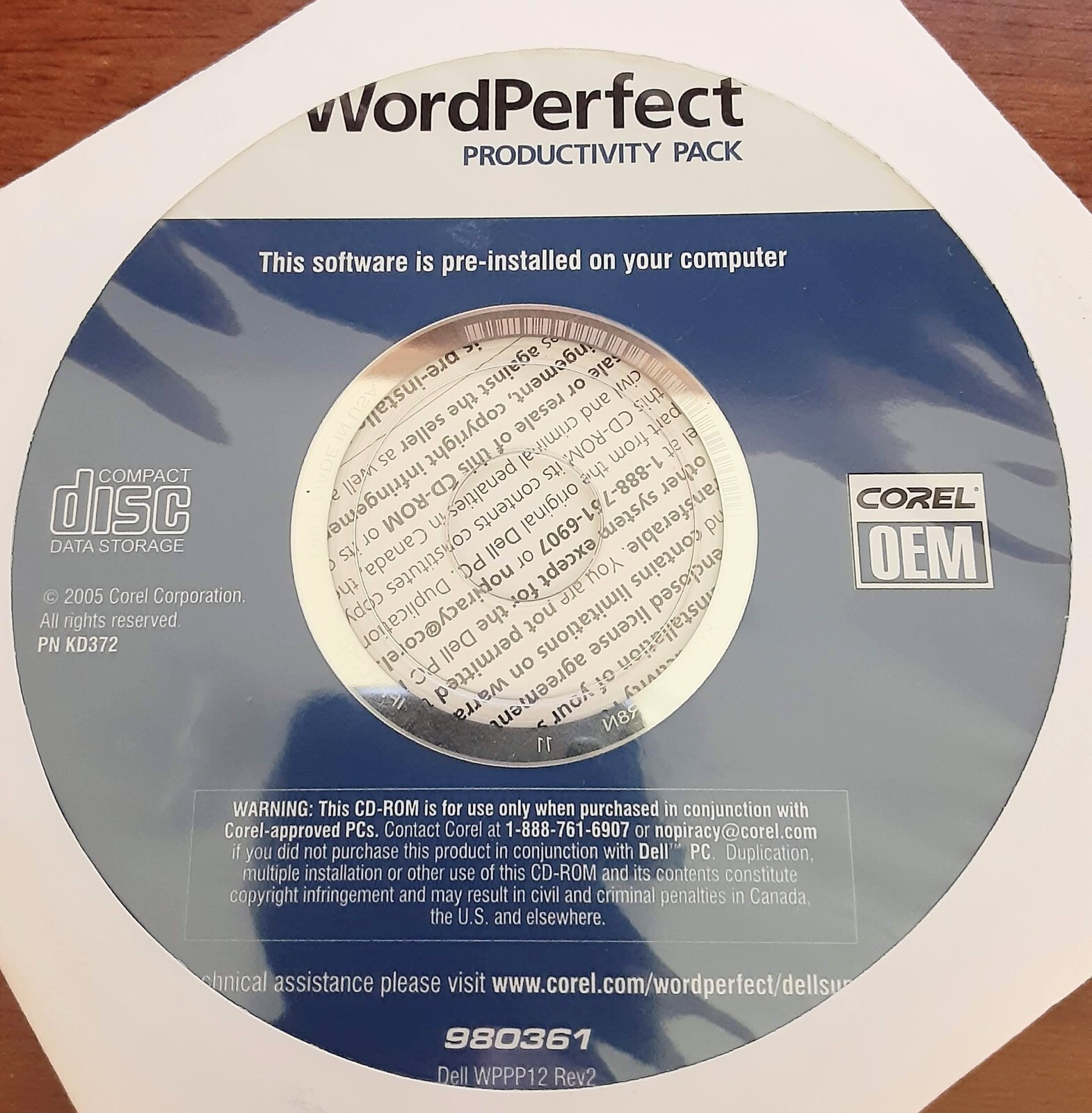 WordPerfect Productivity Pack CD 2005 Corel OEM