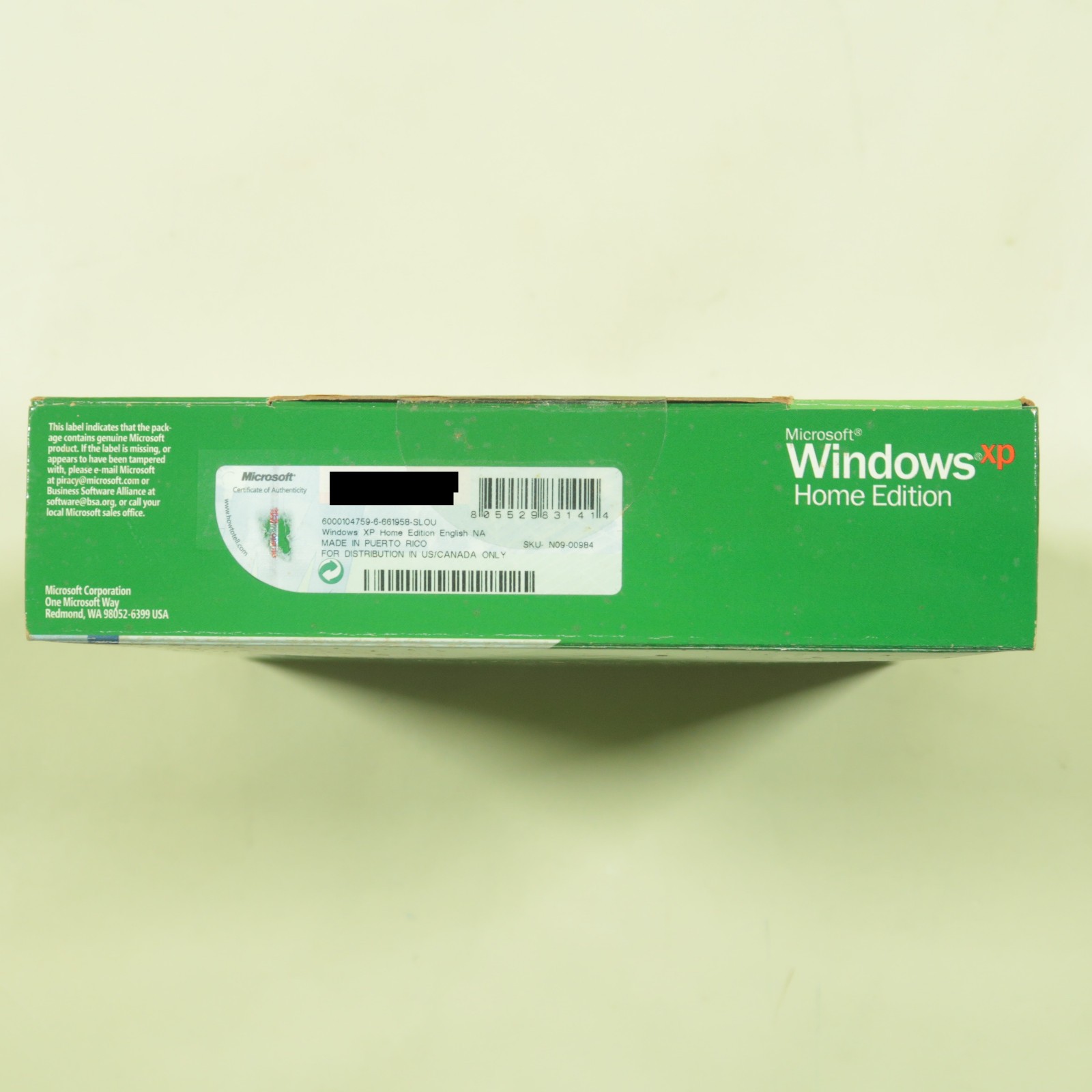 Microsoft Windows XP Home Edition Retail Service Pack 2 SP2 New Sealed Big Box