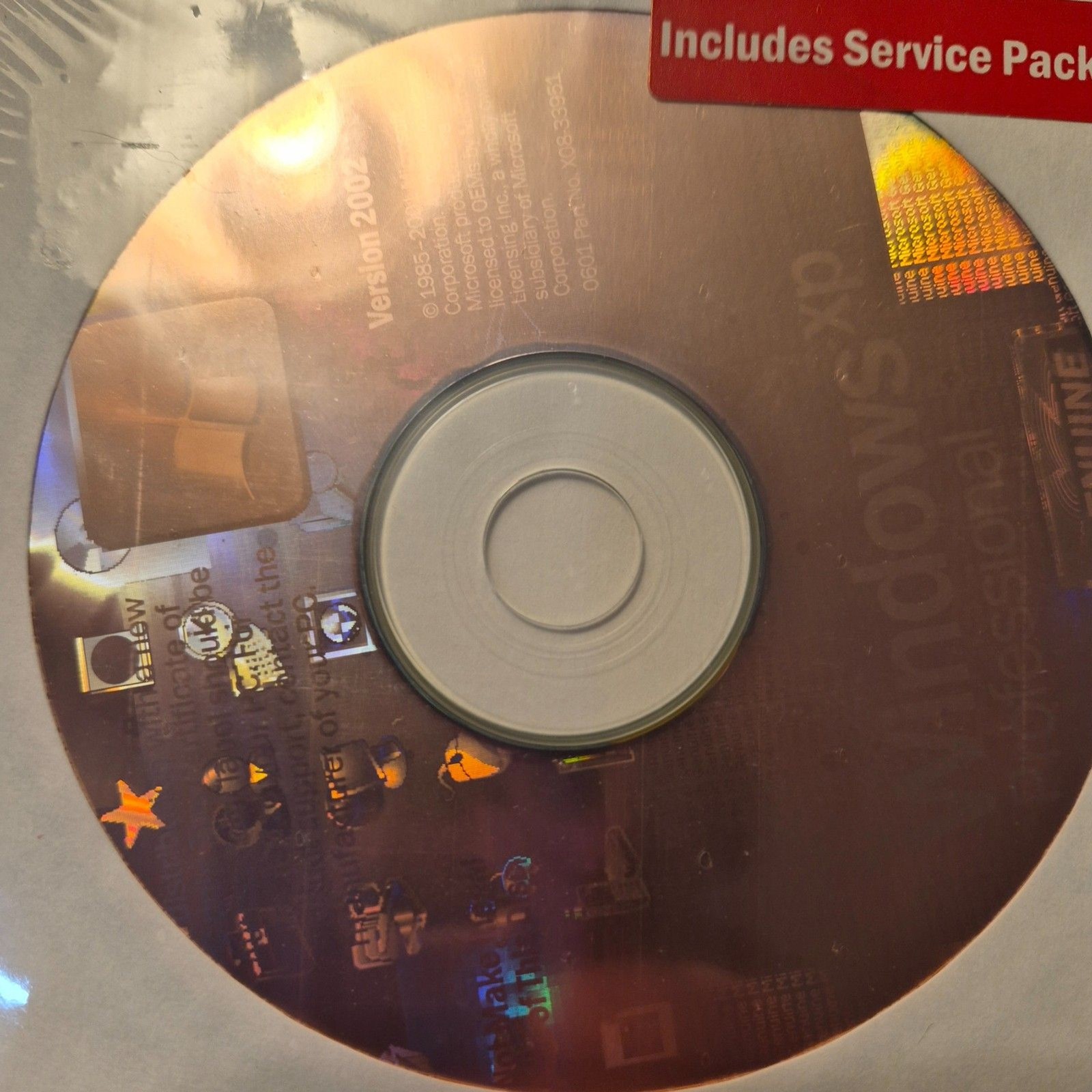 VTG New Microsoft Windows XP Professional Version 2002 SP1a CD Sealed – NO COA