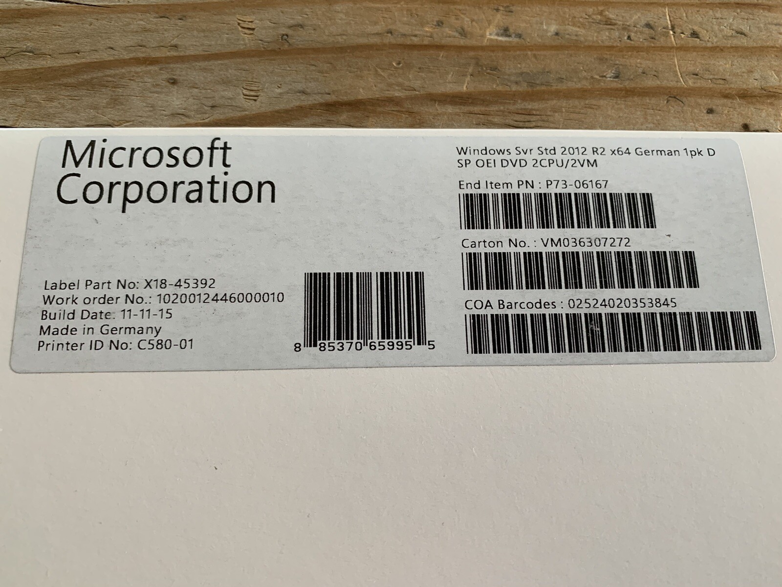 Windows Server Standard 2012 R2, DVD DE mit 5 User SB Vollversion, MwSt Rechnung
