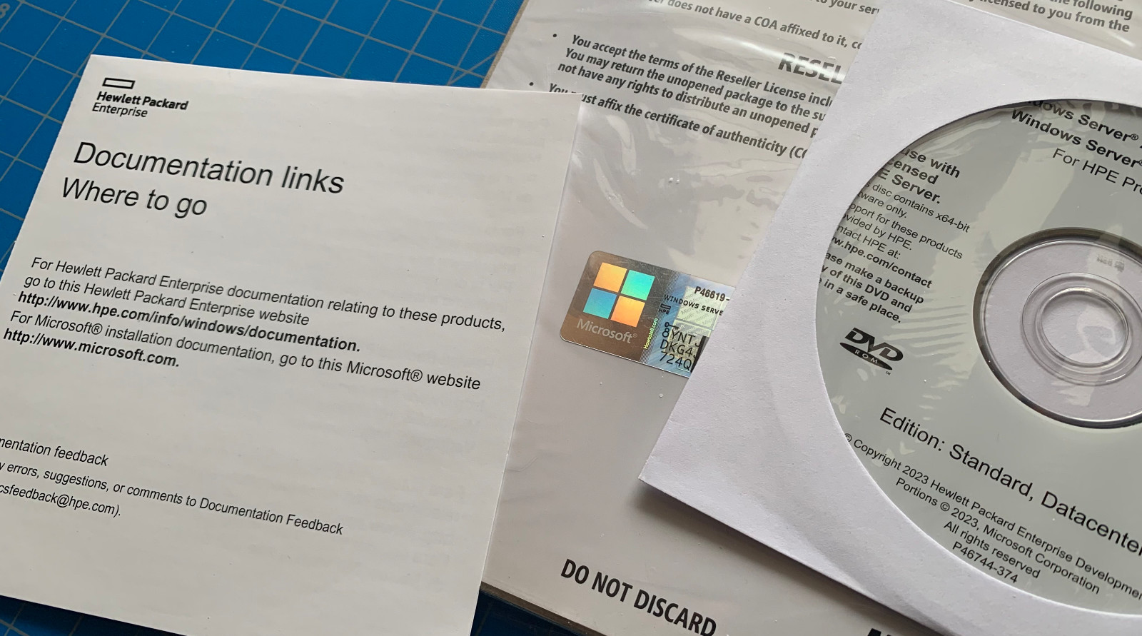 HPE HP Windows Server 2022 DataCenter Edition 16 Cores Unlimited VM Genuine