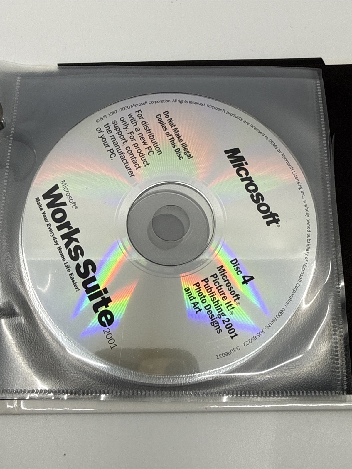 Gateway Software Storage Binder – Microsoft Works, System Restore Sound Blaster
