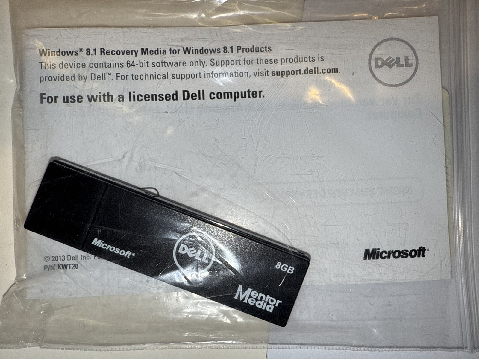 Dell Windows 8 – Mac 8.1 – 64-bit OS Recovery Restore Media USB Stick 8GB