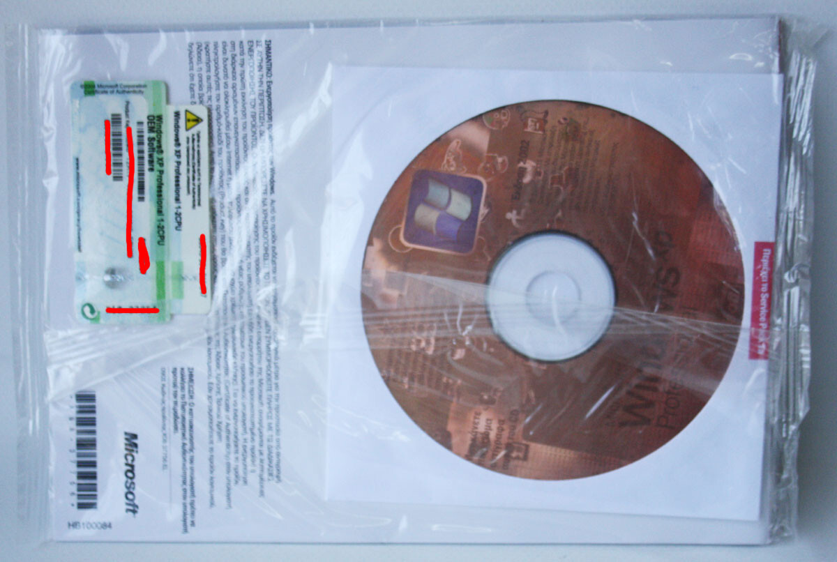 MICROSOFT 2002 WINDOWS XP PROFESSIONAL OS GREEK EDITION NEW SEALED !