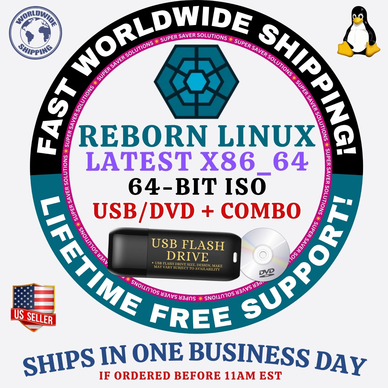 RebornOS Linux OS – LATEST VERSION – USB / LIVE DVD MAC, PC