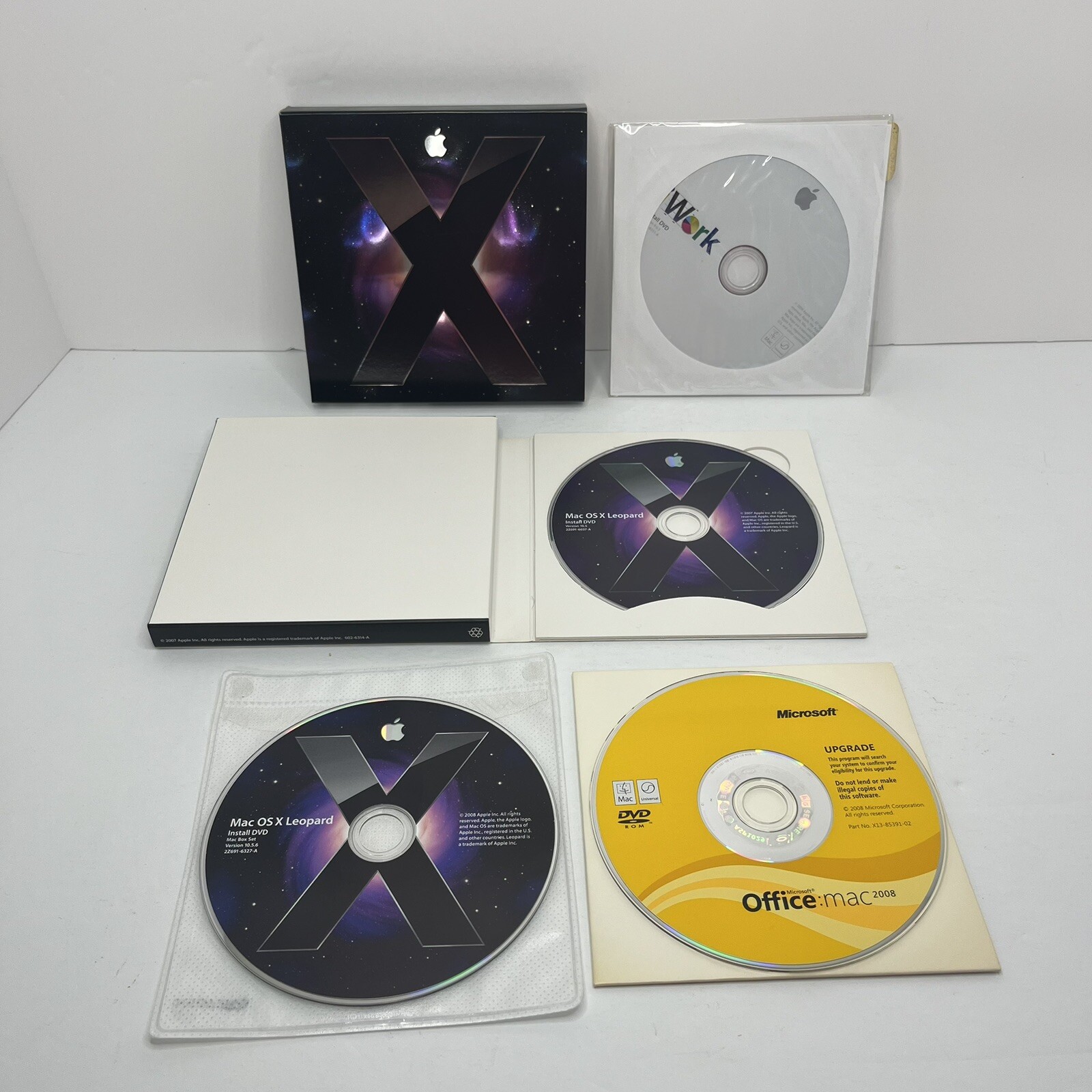 Apple Mac OS X Leopard 10.5 & Update 10.5.6 Install DVD iWork Office Mac