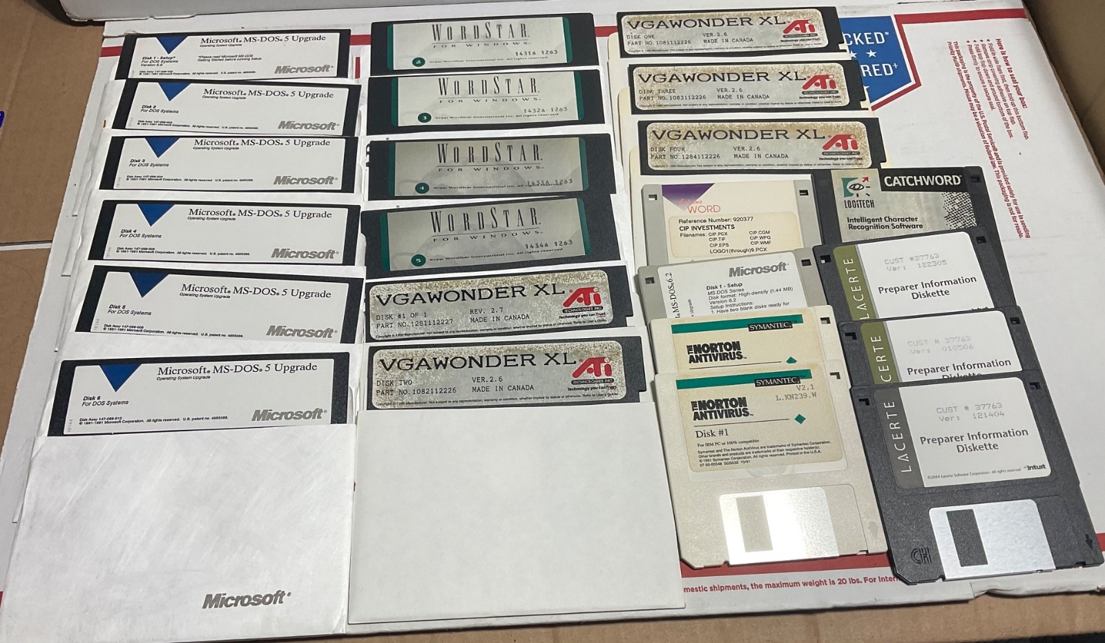 Microsoft MS-DOS Operating System Version 5 5.25″ Floppy Disk Install Plus More