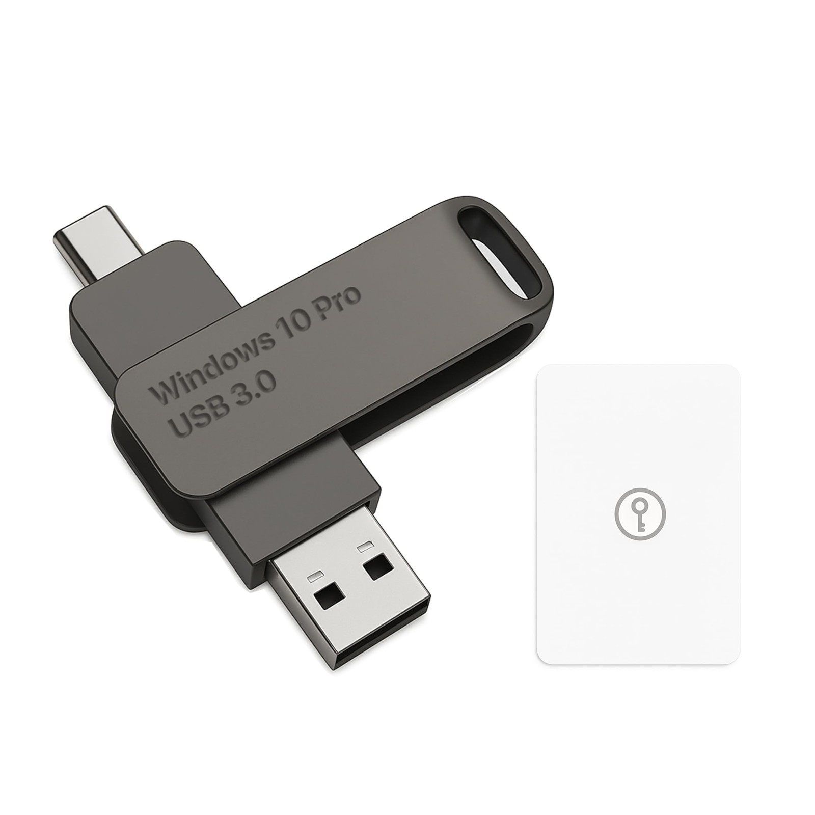 Bootable USB Type C + A Installer for Windows 10 Pro, Activation Key Included…