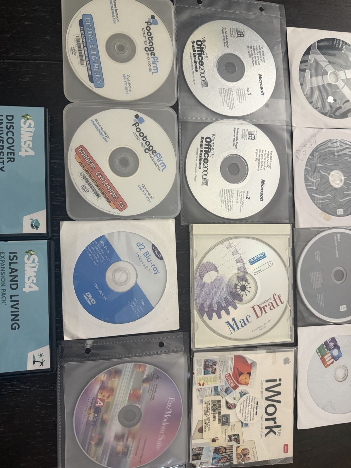 Vintage Apple Mac & Microsoft Software Bundle | iWork,Office 2000,MacOS X, Sims