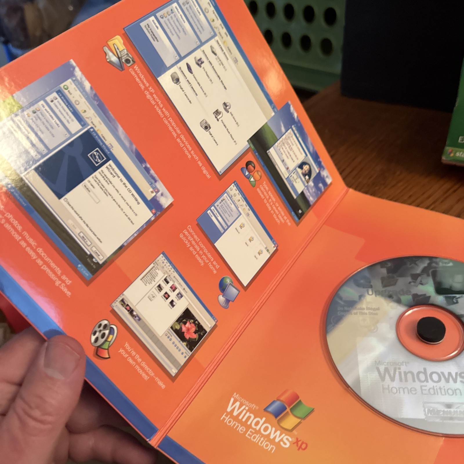 Vintage 2002 Microsoft Windows XP Home Edition Upgrade CD SP1 Retail Box USA
