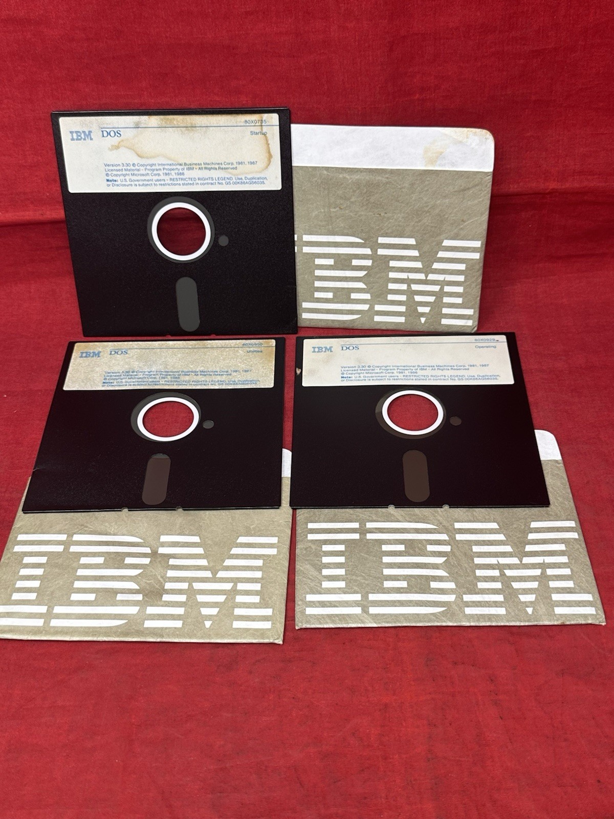 IBM DOS 3.30 5.25″ OS 80X0929 80X0735 80X0950 Utilities Startup Microsoft 1987