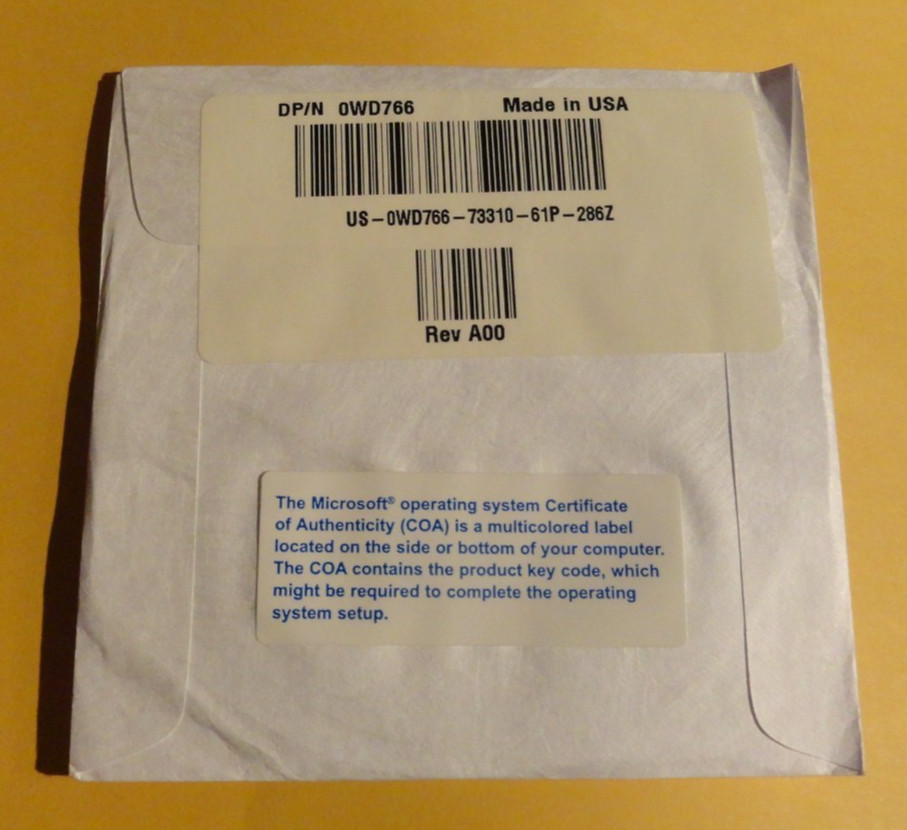 Dell Windows XP Professional Service Pack 2 SP2 OS Reinstallation CD-ROM JY011