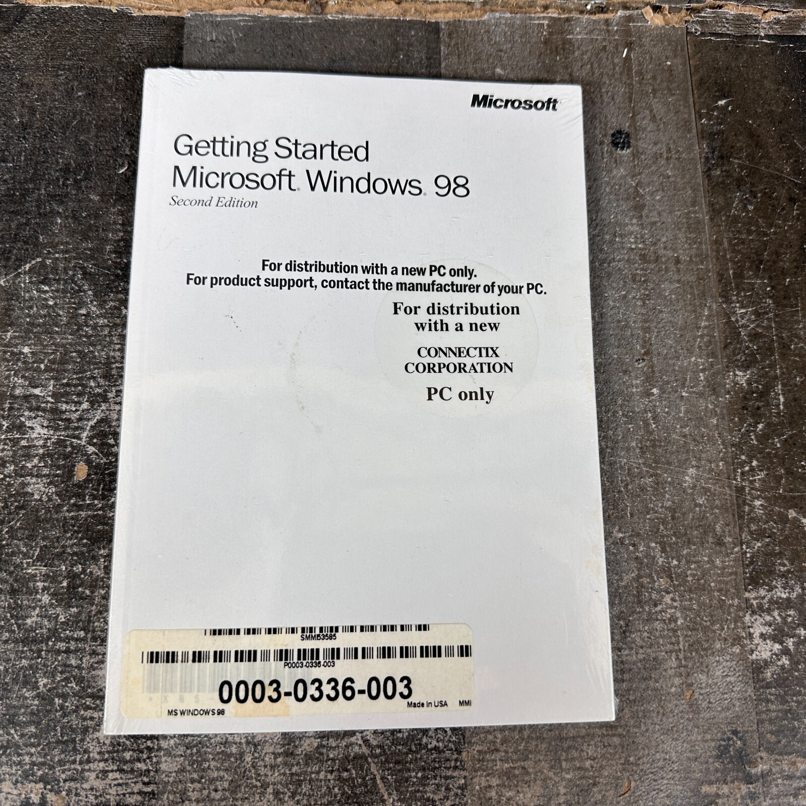 Getting Started Microsoft WINDOWS 98 Second Edition CD KEY SEALED – NO DISC