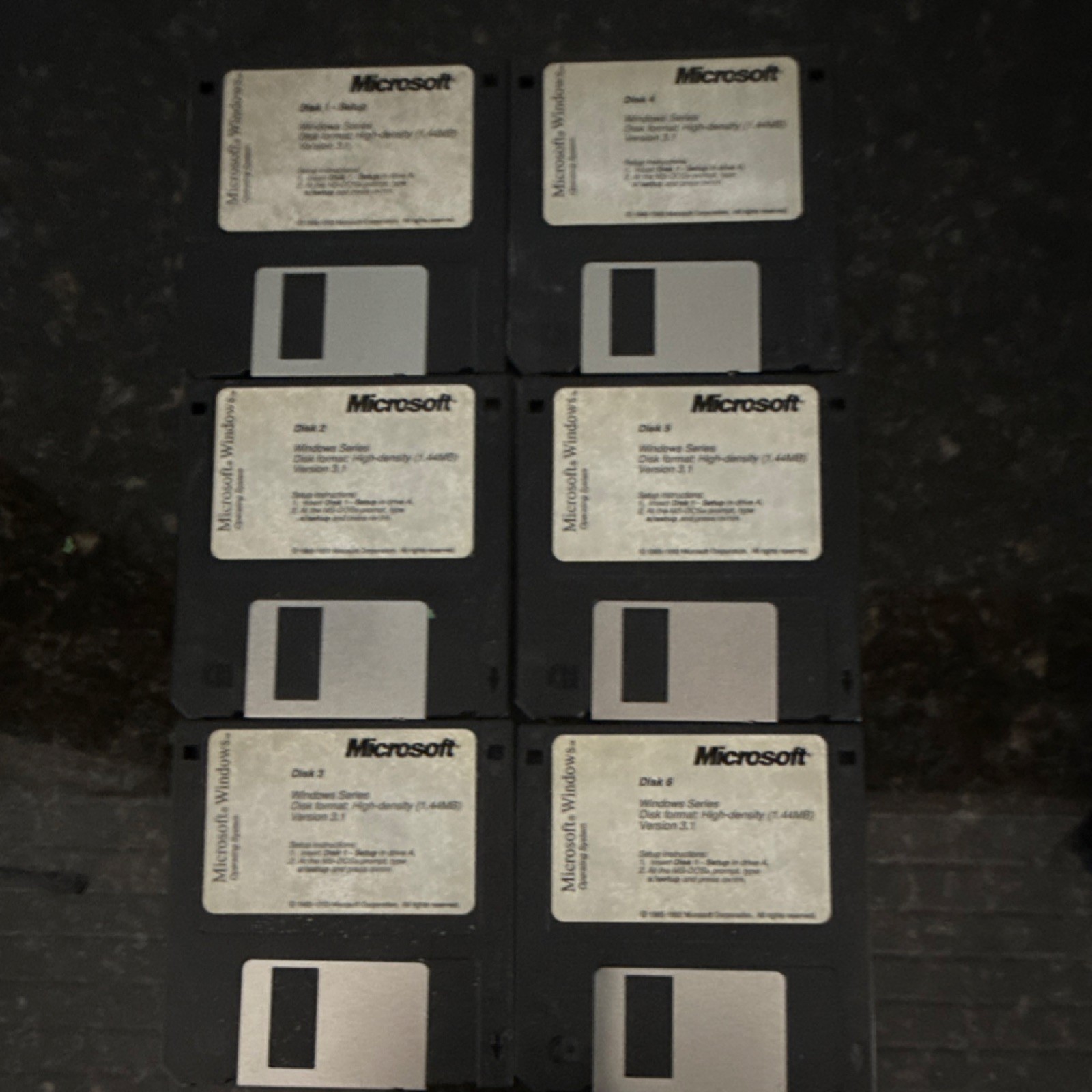Microsoft Windows 3.1 Operating System 3.5″ Floppy Disk Set English