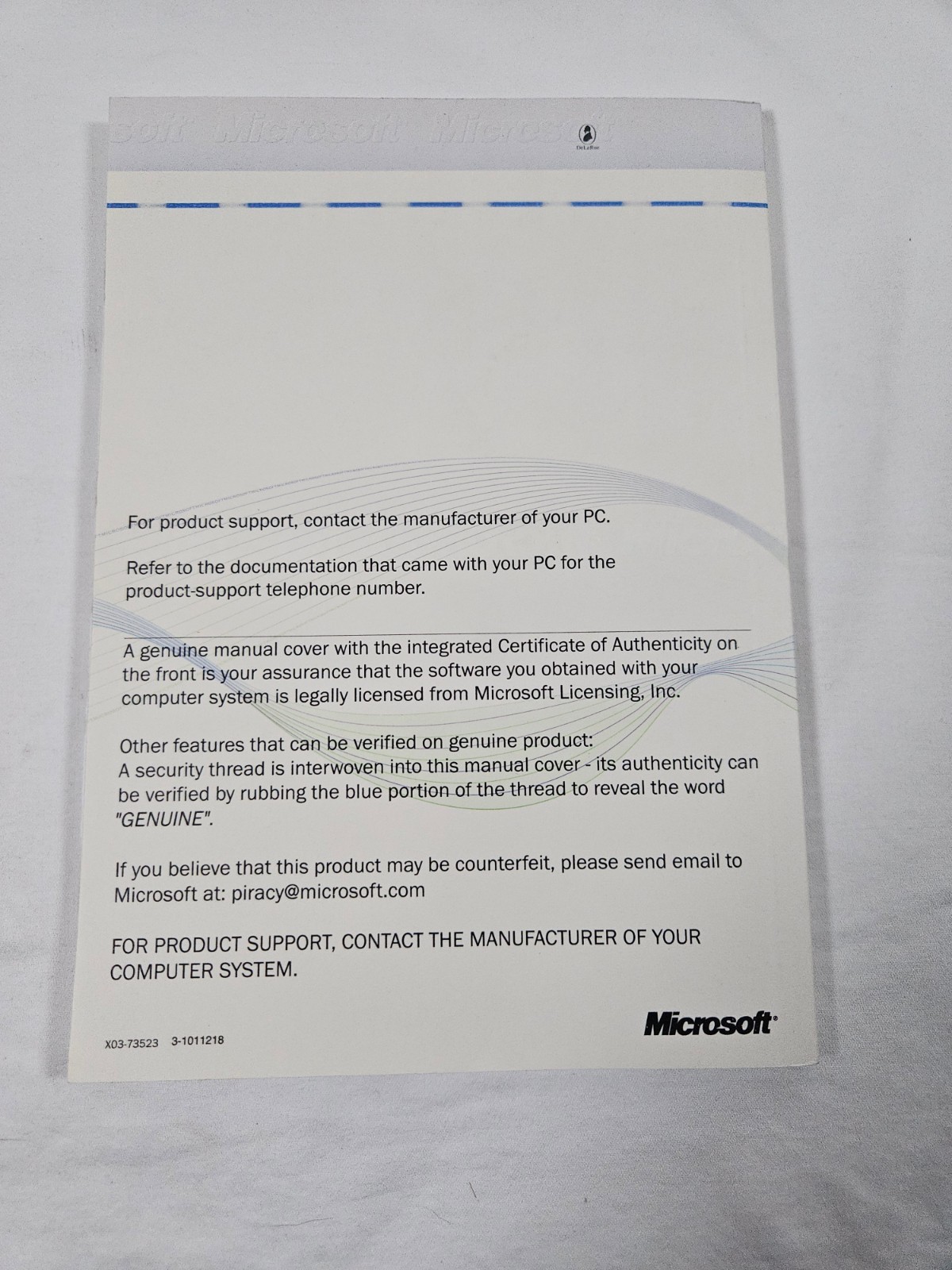 Windows 98 1st Ed. Getting Started Manual With COA & License Product Key – NO CD