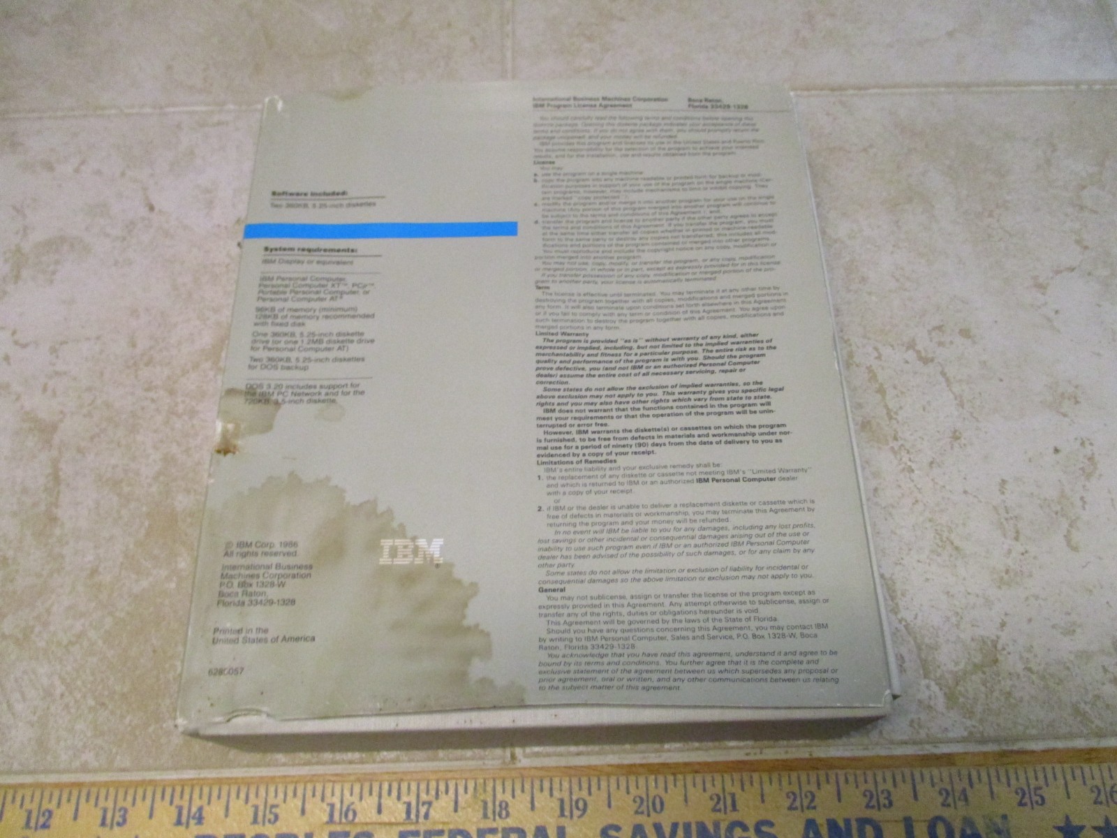 Vintage IBM Dos Disk Operating System Ver 3.20 5.25″ Diskettes Manual Software