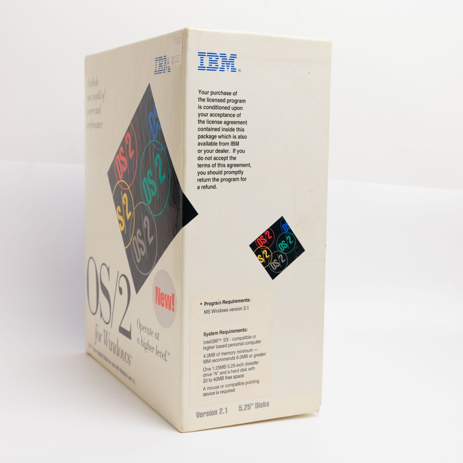 OS/2 for Windows 3.1 5.25″ Disks open box