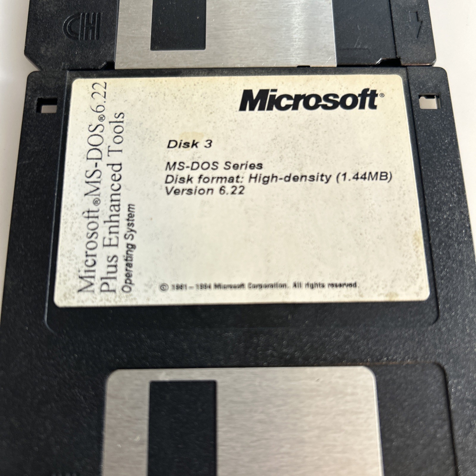 Microsoft MS-DOS Plus Enhanced Tools 3.5” Floppy Disks 1-3 Untested abbs