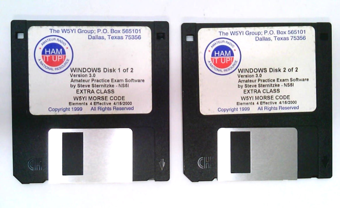 ✅ W5YI~Amateur Practice Exam Software~3.0~3.5″ Disks~Windows~1999~In Case