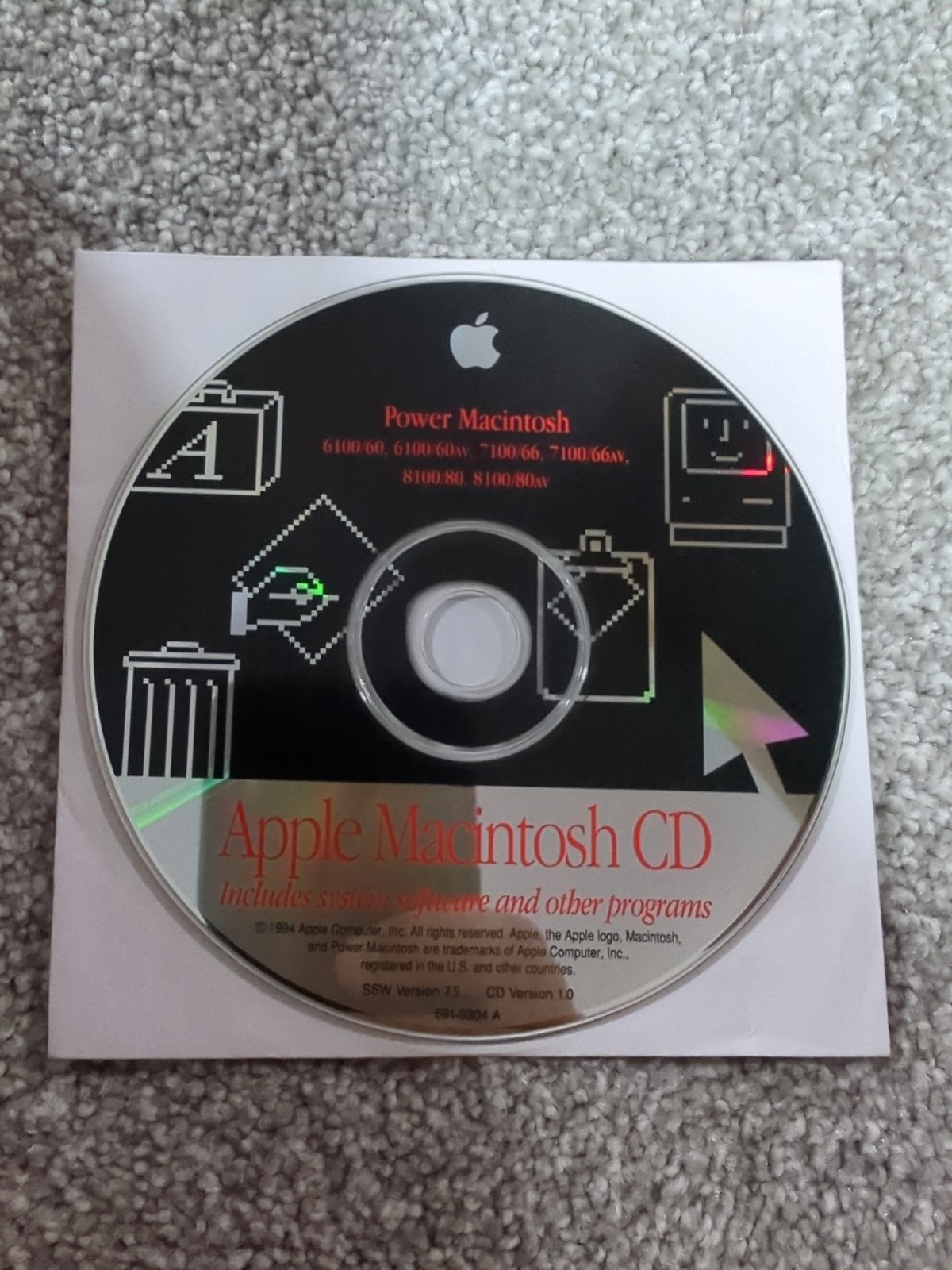 Apple Power Macintosh 7500/100, and 8500/120 Install/Restoration CD