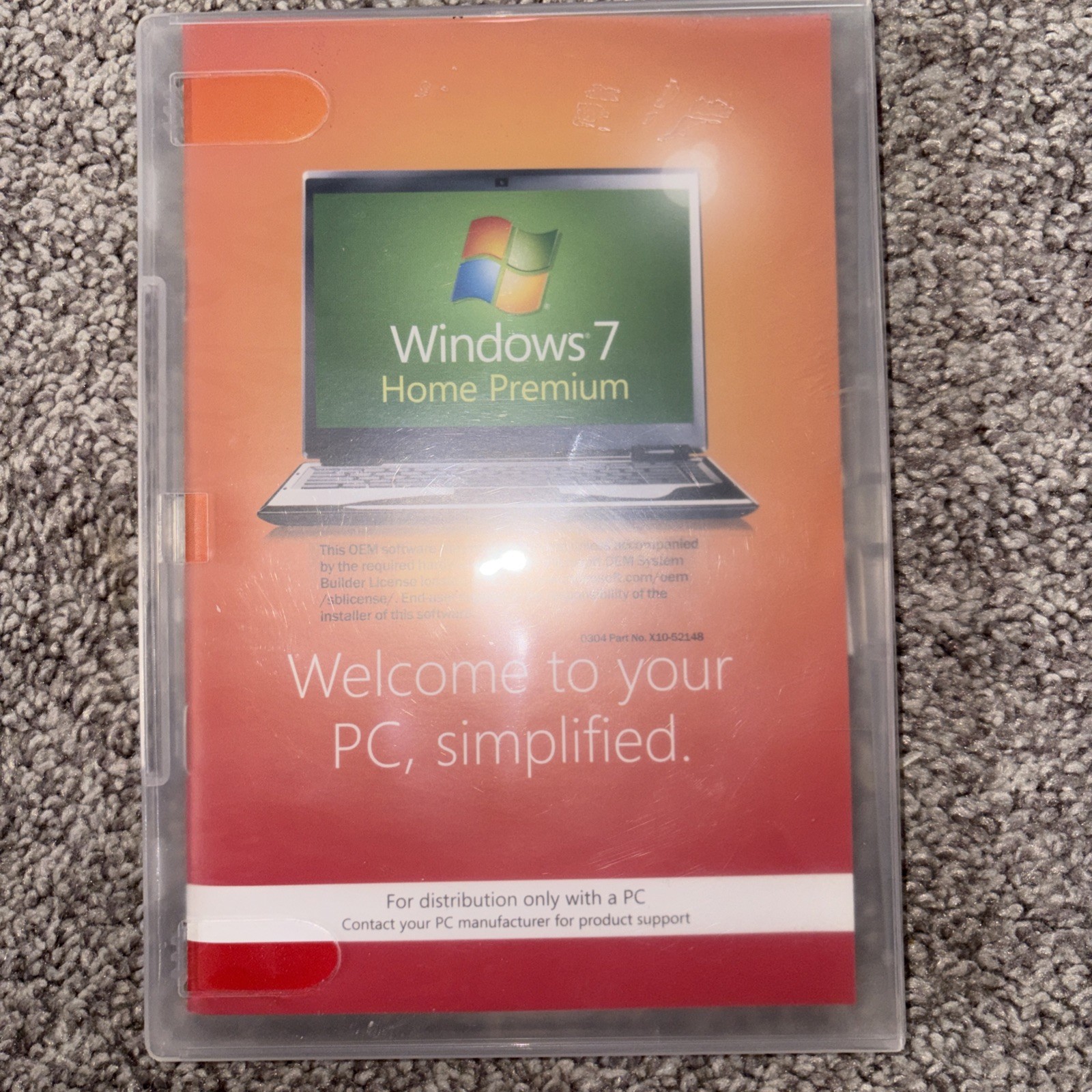 Microsoft Windows 7 Professional Original Hologram DVD 64BIT