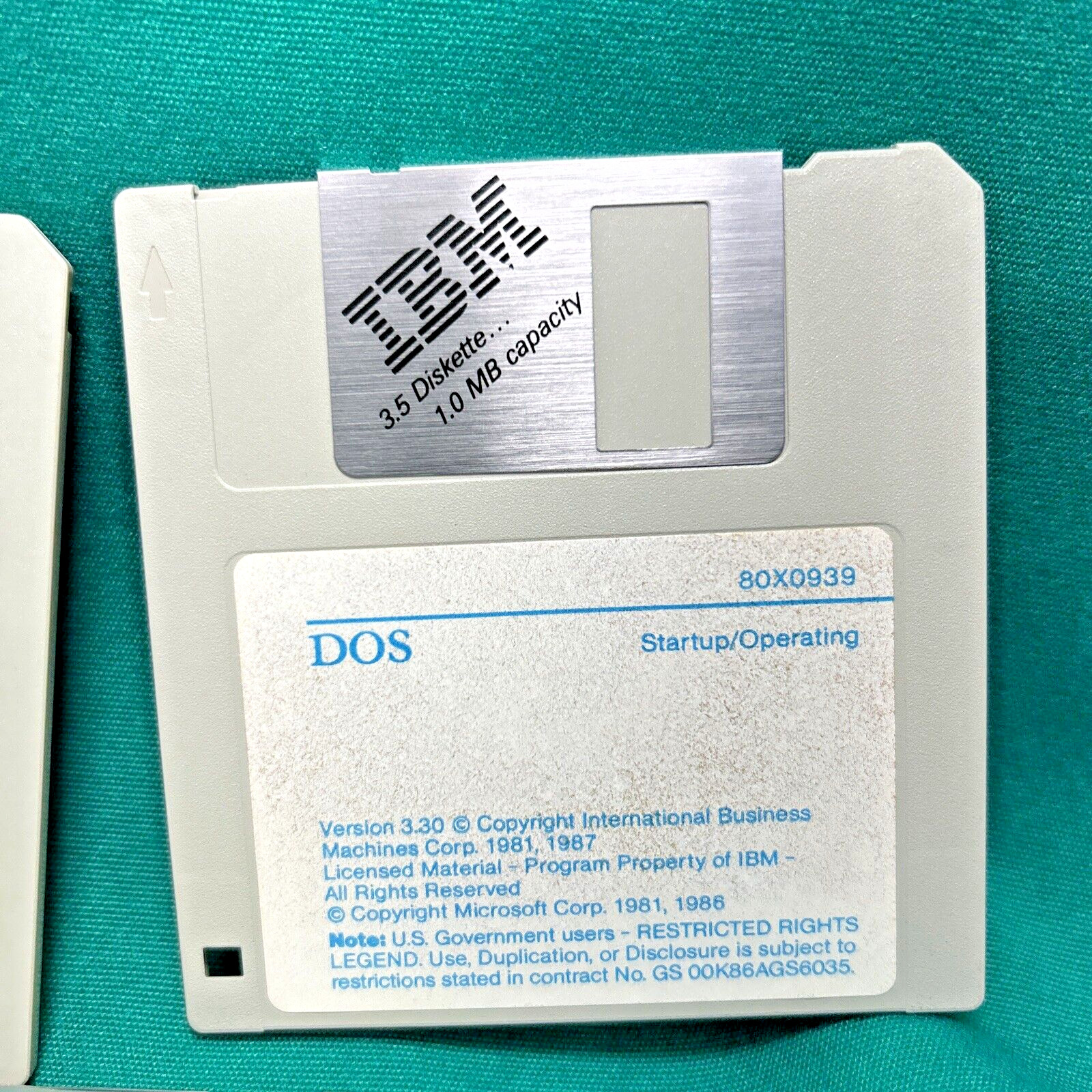 IBM OEM PC DOS 3.30 Startup/Operating – (5) 3.5″ Floppy Diskette 1987 Vintage