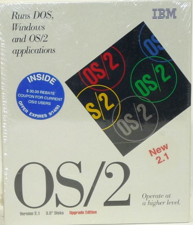 IBM OS/2 Ver 2.1 Upgrade Edition for Windows & OS/2 applications, runs DOS NEW
