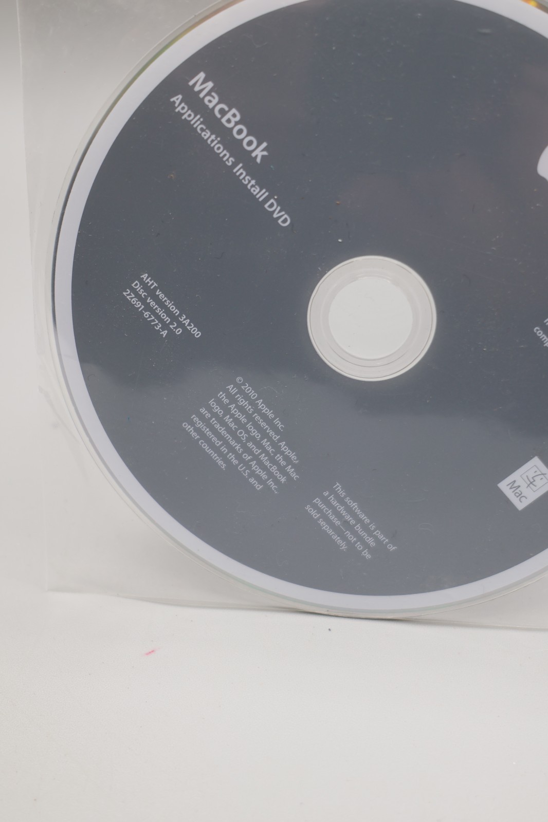 Cd Software imac MAC APPLE APPLICATIONS INSTALL DVD 3A200 2.0- 2Z691-6773-A